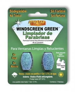 Dyno-tab® Windscreen Green® 2-tab Card - Spanish